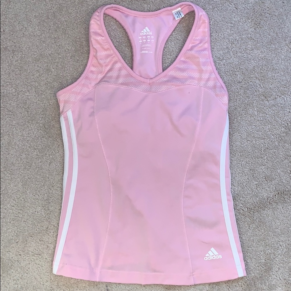 retro adidas pink tank top